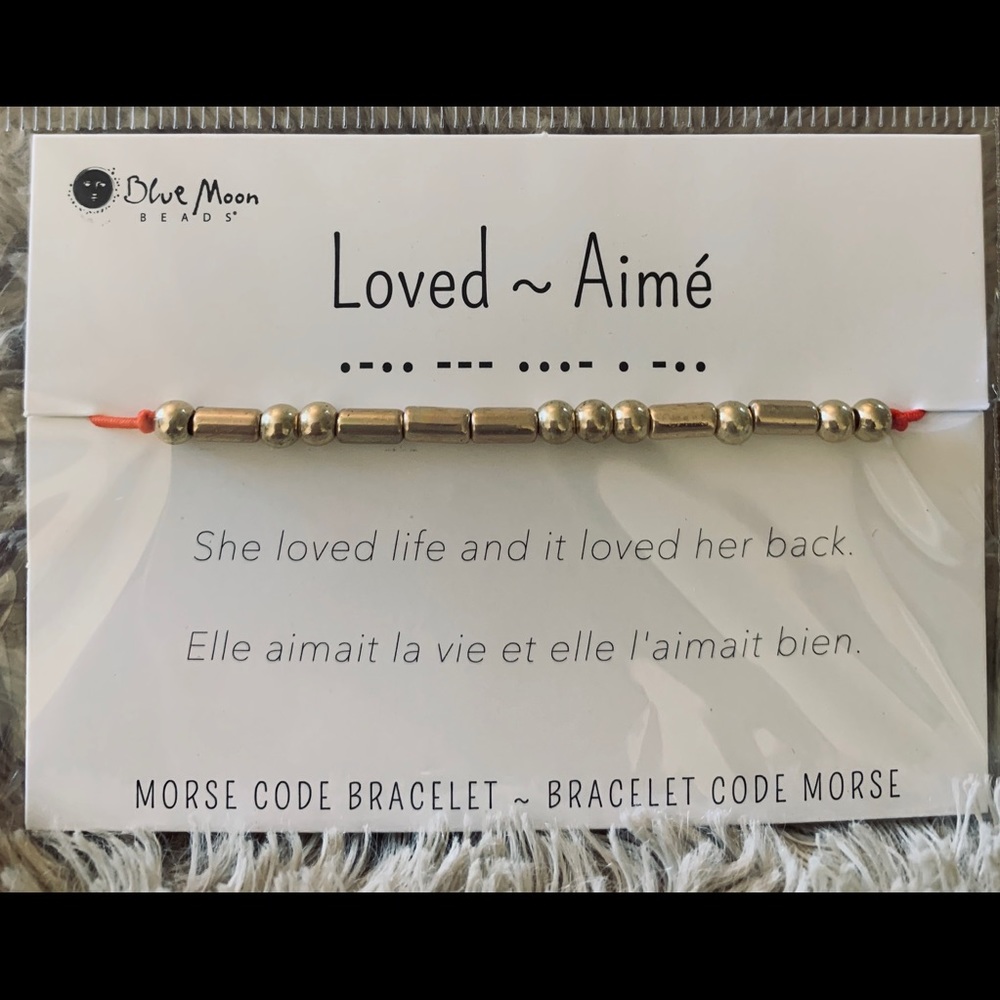 Morse Code cord bracelet